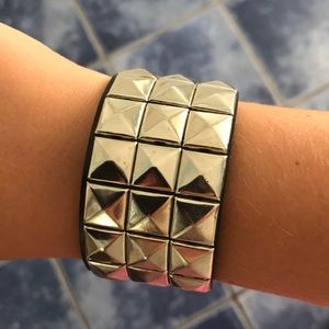 Faux Leather Adjustable Punk Bracelet